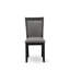 Ensemble de 14 tables de salle à manger, une table rectangulaire avec une table basse et 12 chaises de salle à manger en lin gris Gotham foncé, 39 po x 120 po, noir brossé-284389219-297452701