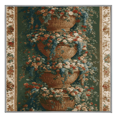 Tapis brun français lavable à la machine