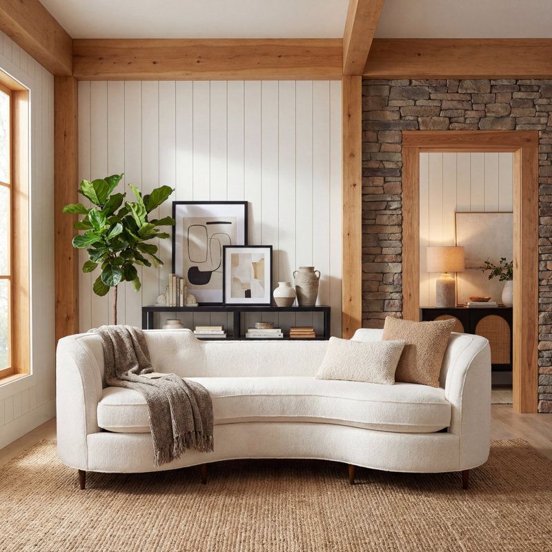 Lauren 89.5'' Curved Sofa