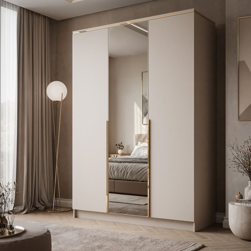 3 Door Manufactured Wood Wardrobe