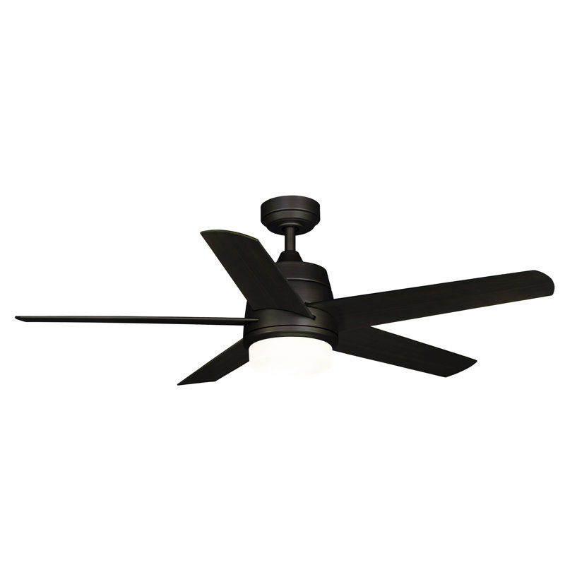 Ventilateur de plafond 52 po à 5 lames avec trousse d'éclairage Orr, Bronze vieilli