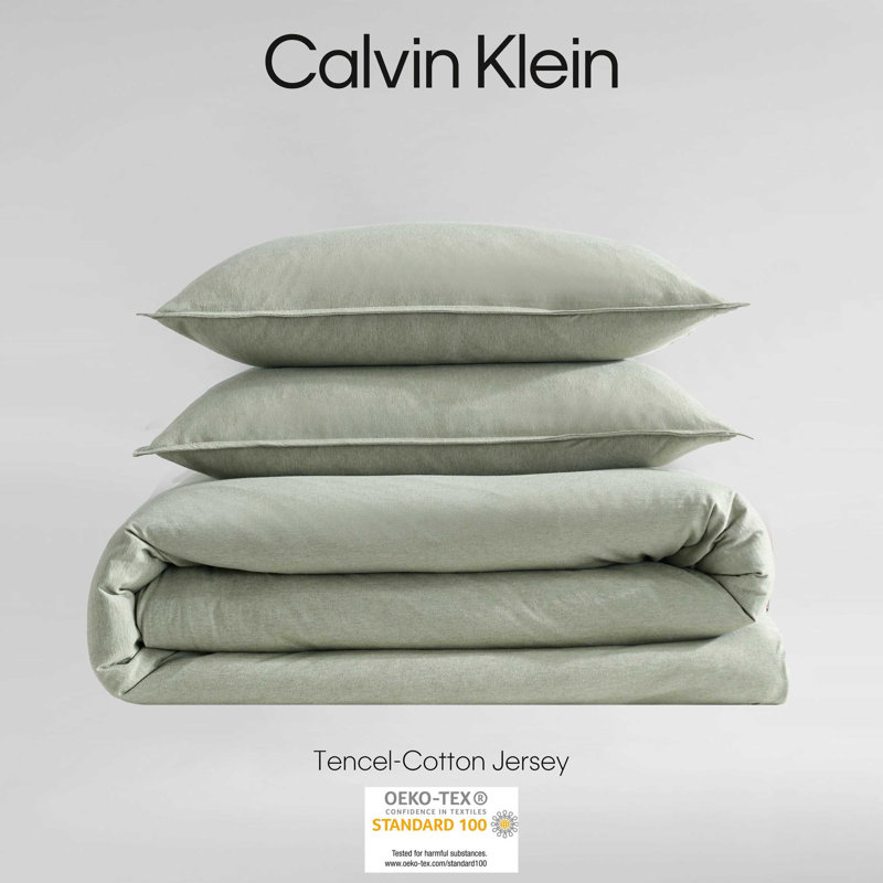 Ensemble d'édredon en mélange de coton, Édredon pour lit simple TG + 1 taie décorative, Vert