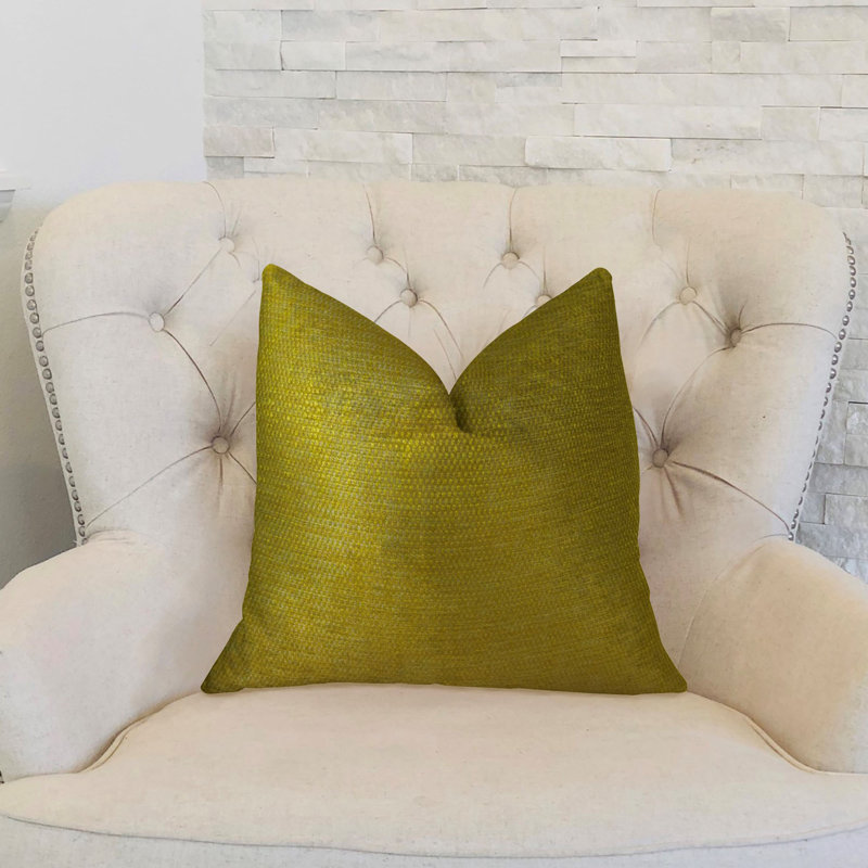 Lemon Curry Reversible Throw Pillow, 12" H x 20" W