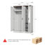 Armoire moderne à 3 portes avec miroir demi-longueur et tablettes réglables pour le rangement dans la chambre à coucher