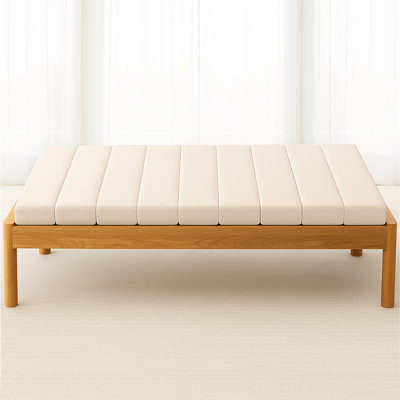 Premium 2.6" H Custom Waterproof Fleece Bay Window Bench Cushion, High-Density Foam, Pet-Scratch Resistant, Indoor/Outdoor – Cushion Only by Hokku Designs