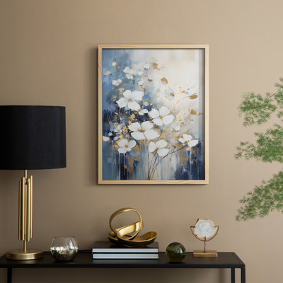 Reproduction encadrée FLORAL Series CCVVII - bois massif