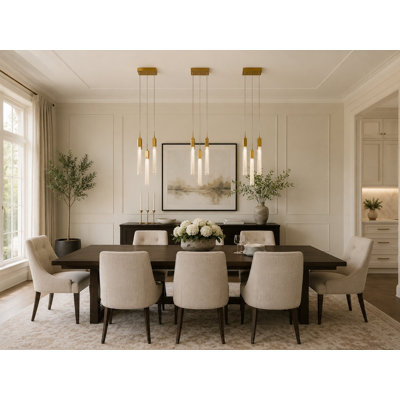 Lustre suspendu en cristal 5 lumières Transitional