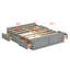 Structure de lit plateforme avec tiroirs