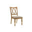Ensemble de 2 chaises de salle à manger en bois de chêne naturel antique