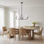 Sean Lavin Colfax Dining Room Chandelier With White Linen Shade-1785226928-1785226924-1785226929