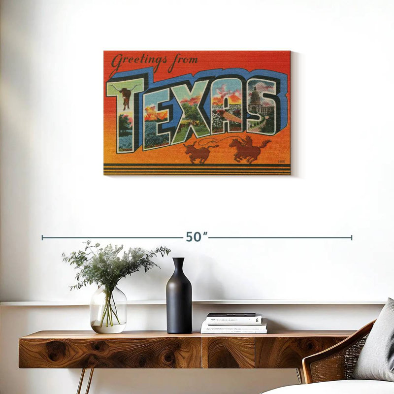 Ravi Greetings From Texas, 20" H x 30" W