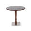 Table de salle à manger ronde en bois massif noyer