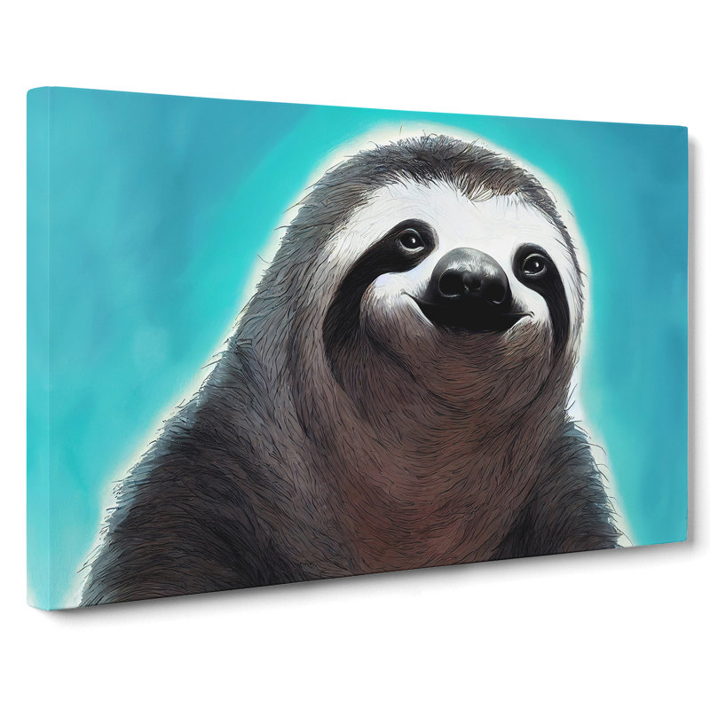 Sloth Portrait Vol.3 - Wrapped Canvas, 35cm H x 50cm W x 3cm D