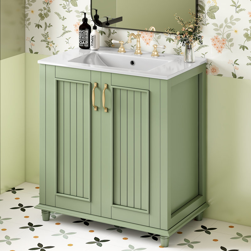 Meuble-lavabo simple 30 po avec plateau en résine