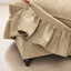 Canapé modulaire en forme de U avec jupes de plis à volants amovibles, coussin décoratif amovible et revêtement en chenille à fil argenté, pieds à 3 broches café, repose-pieds, rembourrage en mousse haute densité-1160700419