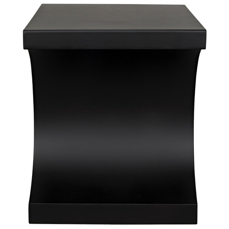 Alec Geometric Black Metal Industrial Side Table