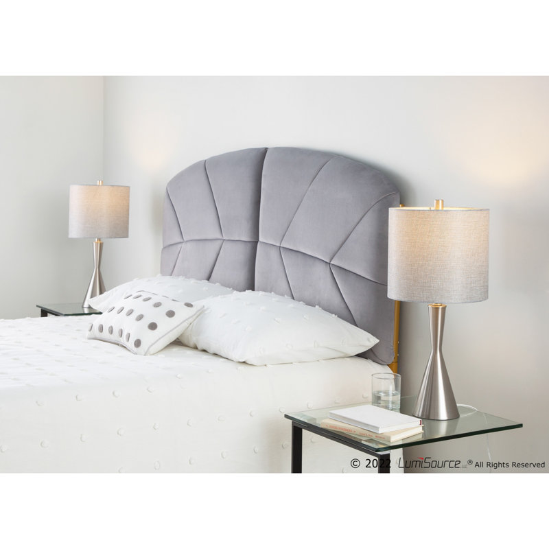 Contemporary Metal Table Lamp, Gray