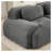 Grey Corduroy Modular L-Shaped Sectional Sofa, No Assembly Required Ergonomic Pet-Friendly Living Room & Bedroom Couch-334133327-334133326