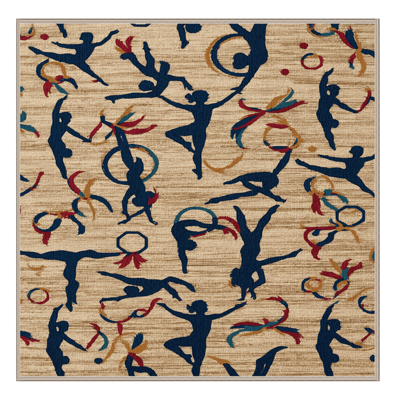  Tapis lavable de gymnastique rythmique lavable, Carré 8 pi