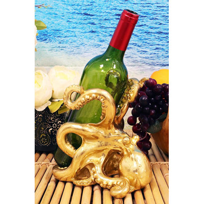 Ladwig Tabletop Wine Bottle Rack in Gold