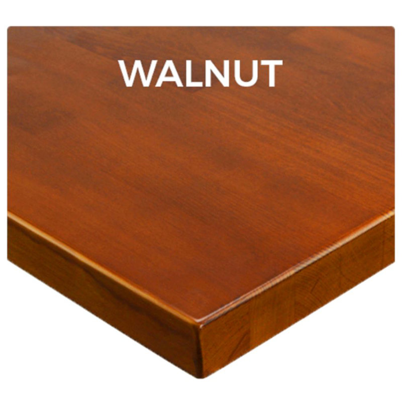 Plateau de table rectangulaire biseauté, Noyer, 24" D x 24" L