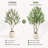 105" H Artificial Olive Tree with 18" W White Planter