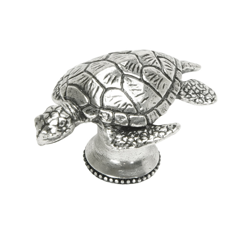 Coastal Living sea turtle knob in finish Chalice