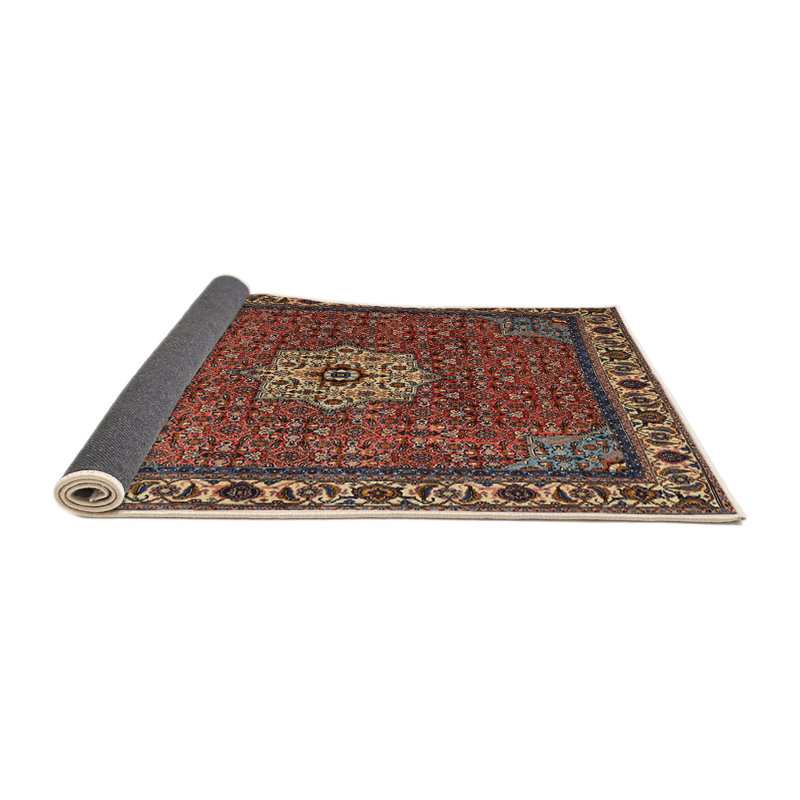 Tapis oriental brun / bleu, Rond 8 pi