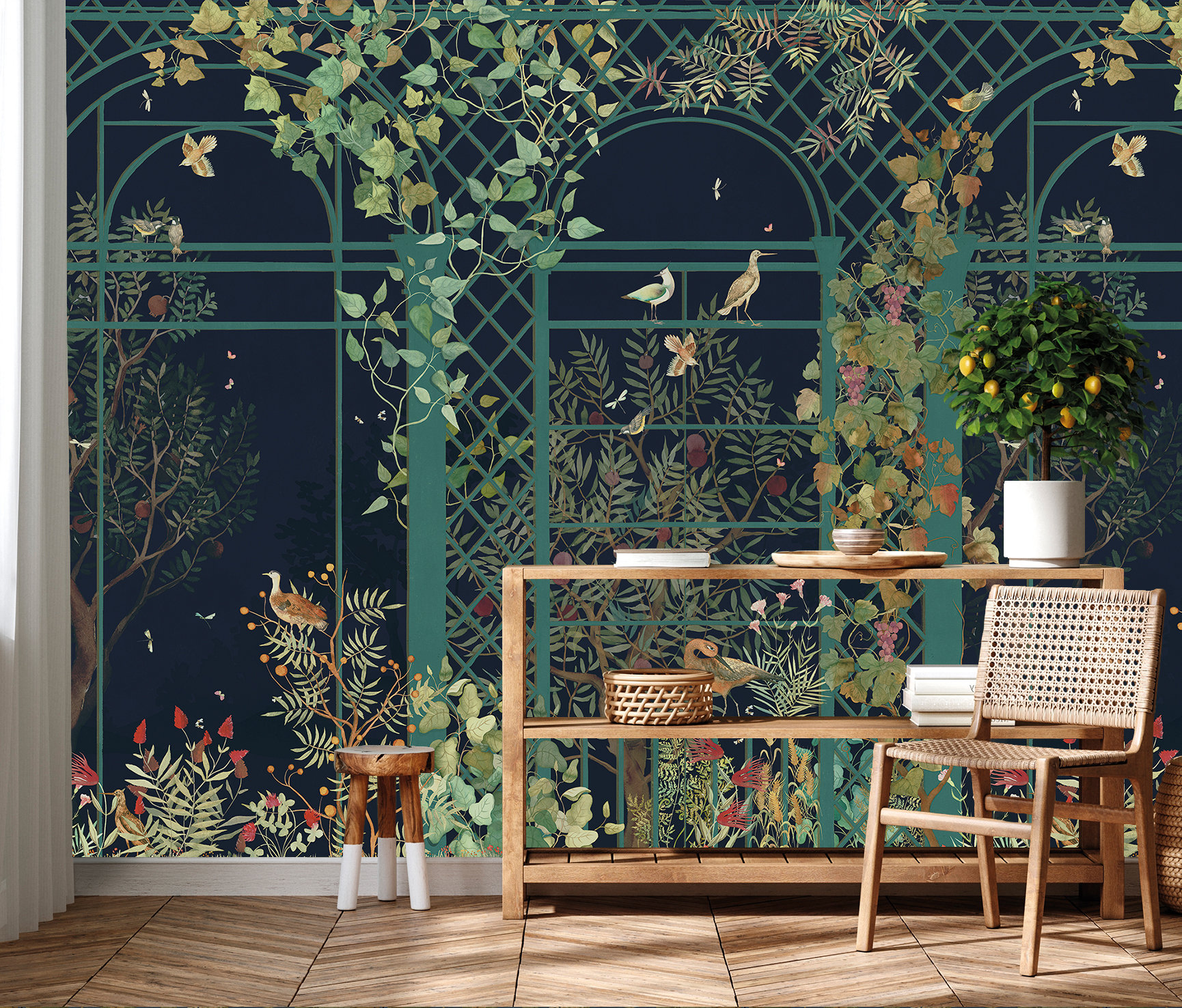 Walls Republic Botanical Greenhouse Print Textured Wallpaper | Wayfair