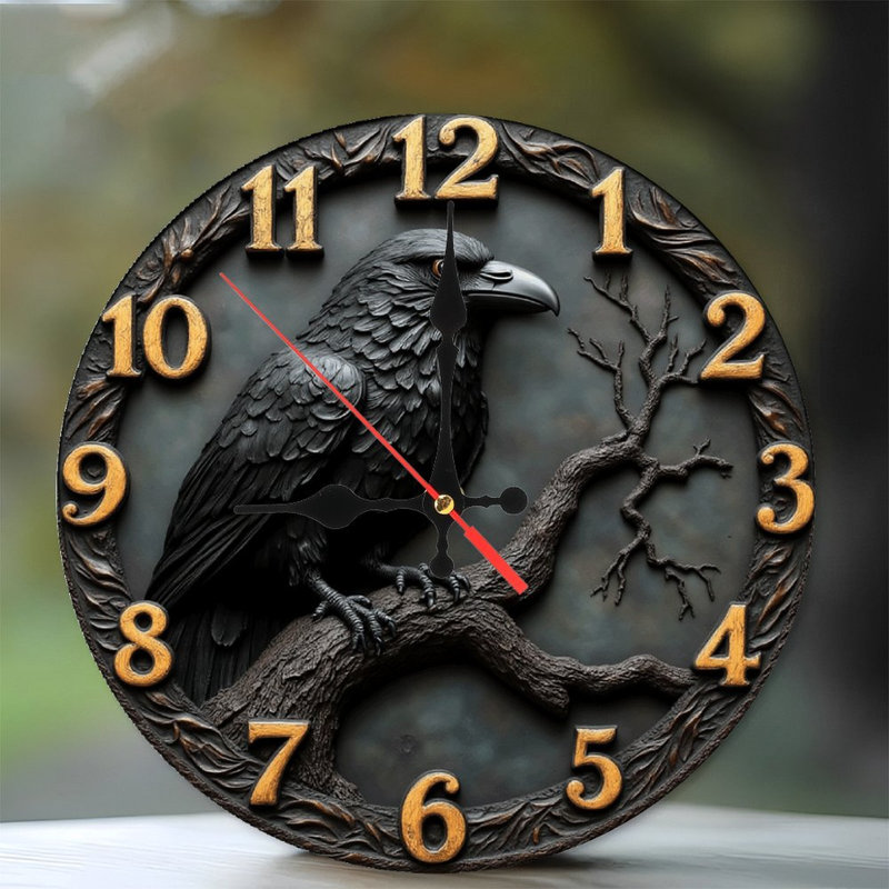 Horloge murale Black Raven