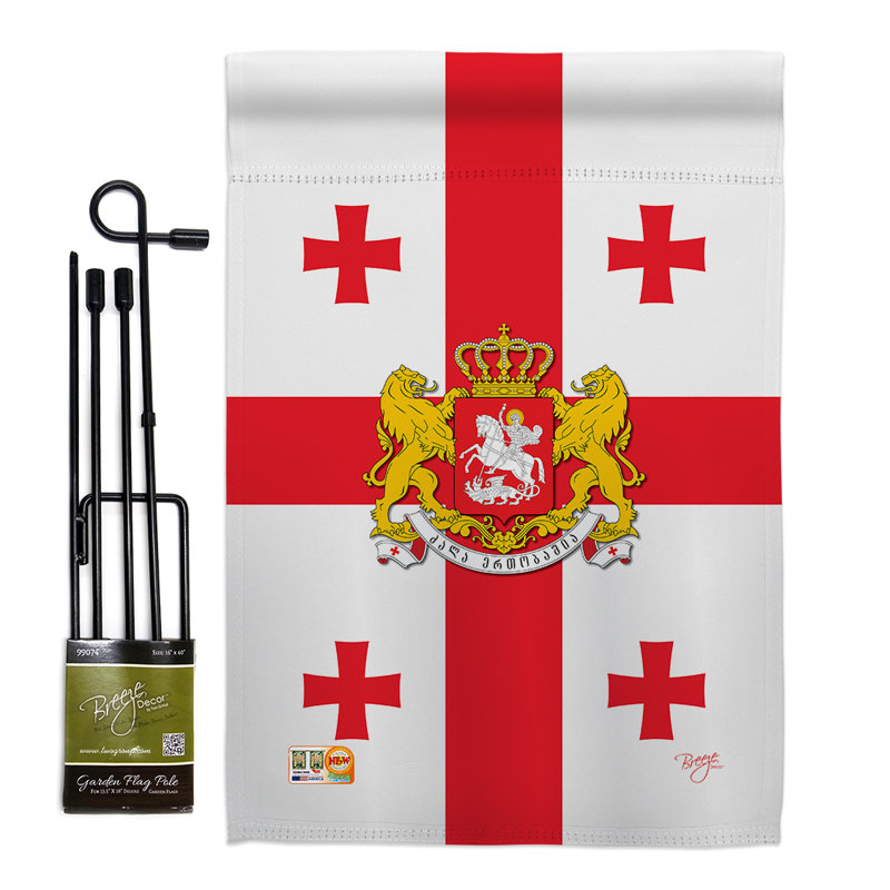 Double Sided 18.5'' H x 13'' W Polyester Flag Set