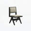 Chaise de salle à manger contemporaine en bois rembourrée (ensemble de 2)