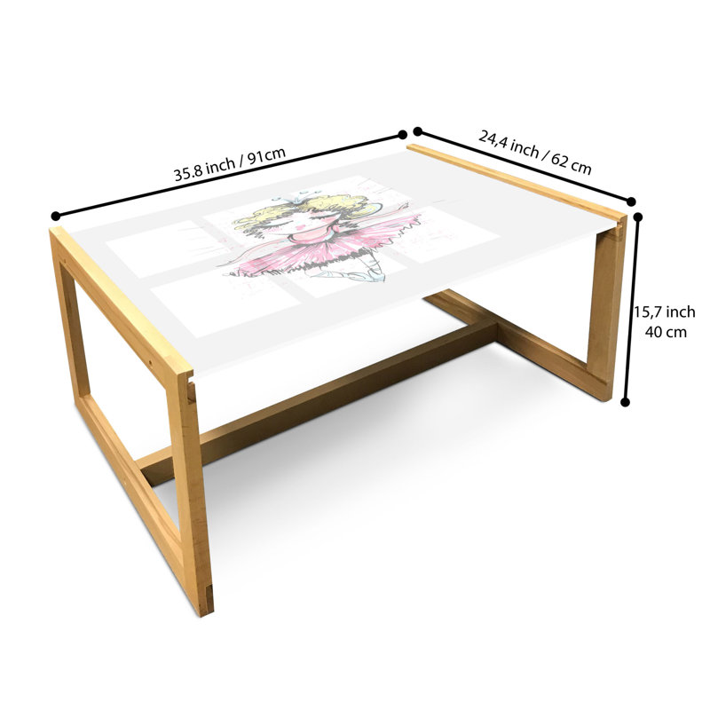 Iresha Sled Coffee Table, 90cm H x 62cm W x 40cm D