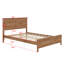 Base de lit moderne à profil bas avec structure de lattes interne robuste pour une stabilité optimale du matelas