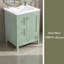 Meuble-lavabo de 24 po avec rangement, tablette réglable, panneau de fibres à densité moyenne et bois d'hévéa, cloisons amovibles