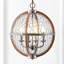 Luminaire sphère suspendu 4 lumières lanterne Hildegard