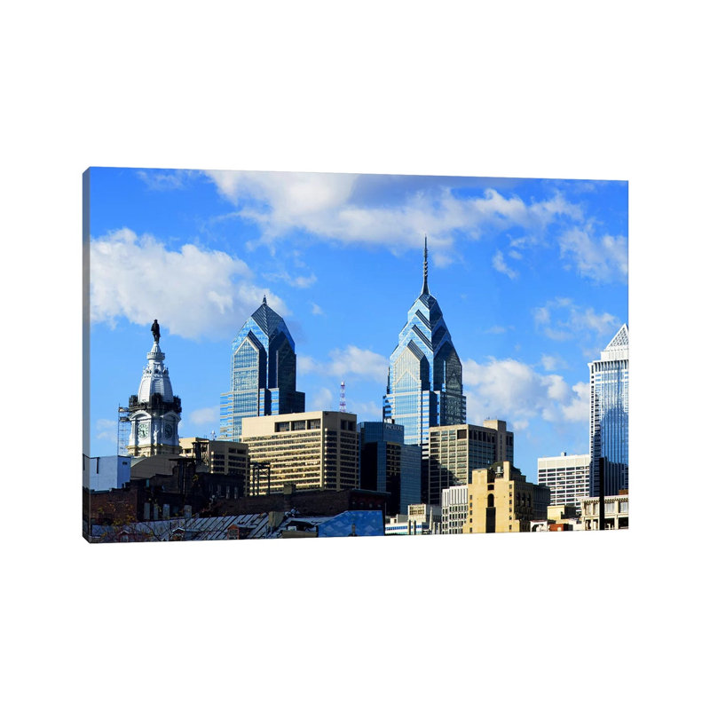 Skyscrapers in a City, Liberty Place, Philadelphia, Pennsylvania, USA 1 Piece Wrapped Canvas Wall Art, 45.72cm H x 66.04cm W