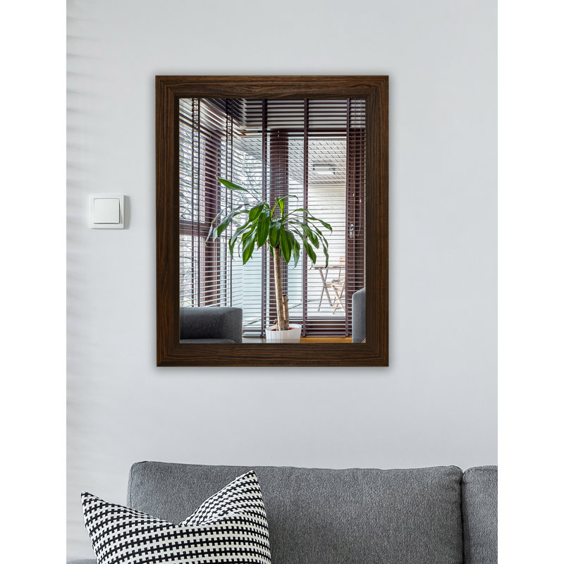 Narely Flat Wall Mirror, 45.75" x 39.75", Mocha