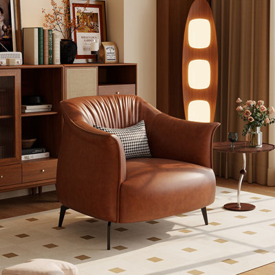 Mid-Century Modern Accent Chair, Vintage Inspired Single Sofa For Living Room, Lounge Chair With Ergonomic Design And Sturdy Construction