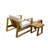 Outdoor Lounge Set - Chair And Ottoman With Removable Cushions-623162026
