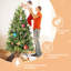Arbre de Noël de 7,5 pi, 1599 pointes et apparence réaliste, branches articulées, installation sans effort, support en métal stable, ornement en forme de présentoir classique pour fêtes, branches rapides