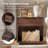 Wallburg Modern 1-Drawer Solid Wood End Table Fully Assembled and Built-In Outlet-623938420