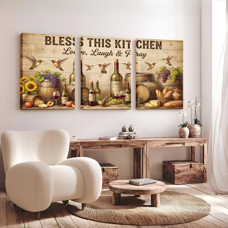 Bless this Kitchen Love Laugh And Pray, H 18 po x l 36 po
