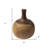 11" Brown Bud Solid Wood Table Vase-326458876