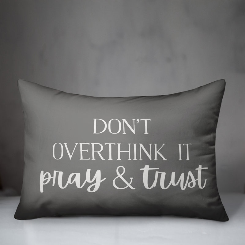  Polyester Indoor/Outdoor Throw Pillow, Gray, 18" H x 25" W