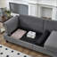 Canapés-lits, salon moderne avec rangement 2 + 3 places | Gris ardoise | Polyester