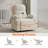  Oversized Rocking Chair Nursery Electric Adjustable Armrests Swivel Reclining Glider With Phone Holder And Usb Charge - Beige-118138180