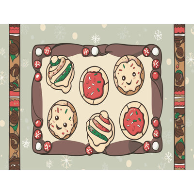 Tapis de vacances The Holiday Aisle® Cookies