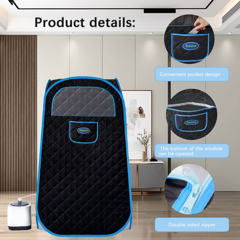 Portable Folding Full-size Steam Sauna Tent - 1000w 2.2l Generator | Home Spa Relaxation