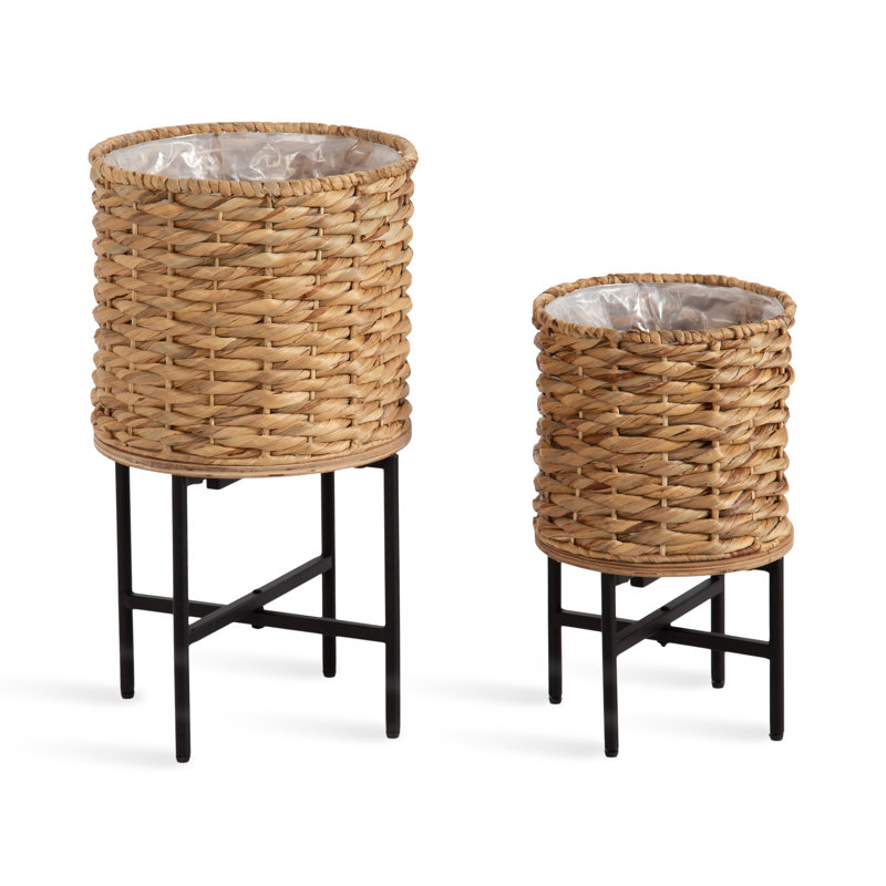 Two-Piece Woven Planter Set